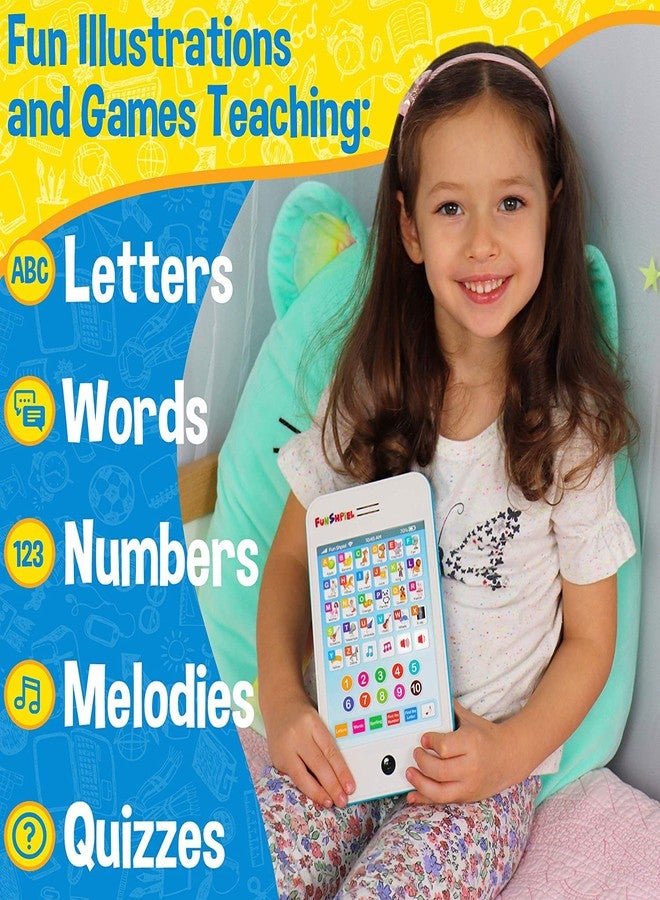 Funshpiel Kid Tablet - Kindergarten Learning Activities, ABC Learning for Toddlers, Kids Phone Toy for Speech Therapy & Letter Sounds - Image 4